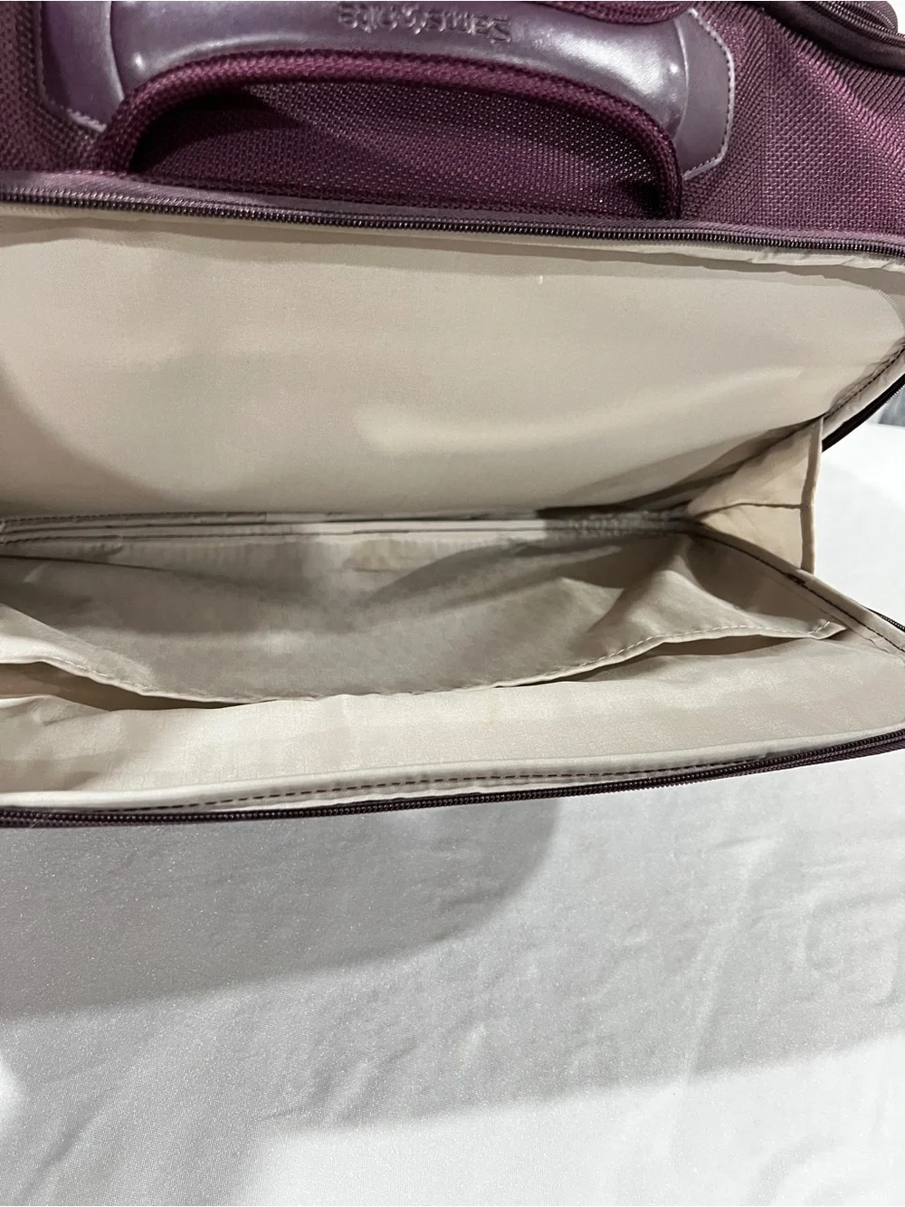 Samsonite Business Travel Bag Carry-On Luggage Marron Purple Lightweight
